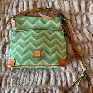 Dooney & Bourke Green Chevron Crossbody Bag